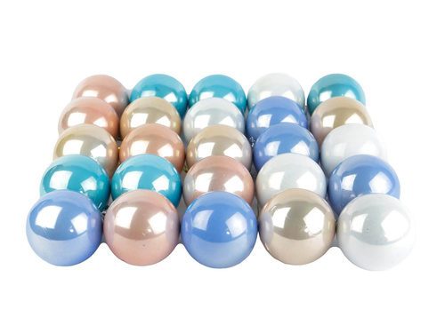 Bombki choinkowe mix kolorów metaliczne - 6 cm - 25 szt.