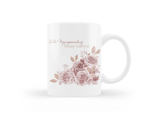 Kubek personalizowany na dzień matki Róże - 330ml
