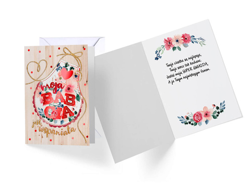 Kartka z kopertą na Dzień Babci - 1 szt.