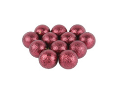Bombki choinkowe bordowe - 6 cm - 12 szt.