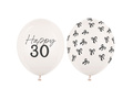 Zestaw balonów lateksowych na trzydziestkę - 30 cm - 50 szt.