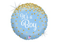 Balon foliowy It's a Boy niebieski - 46 cm - 1 szt.