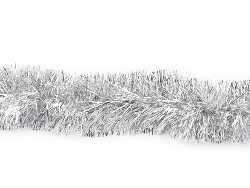 Łańcuch choinkowy girlanda srebrna - 200 x 13 cm - 1 szt.
