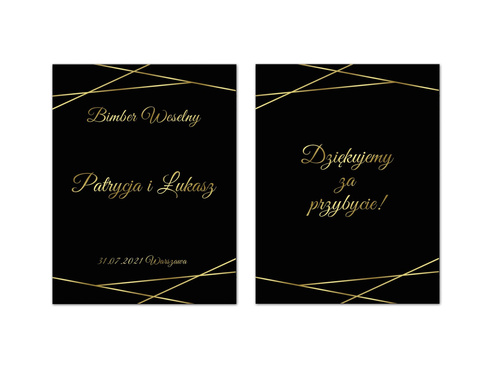 Personalizowane podziękowania dla gości - szklane buteleczki - 6 kpl.