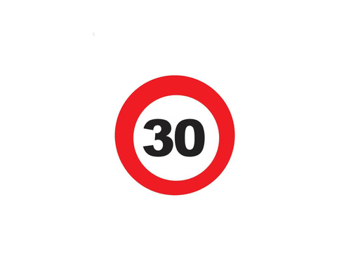 Magnes Znak zakazu 30tka - 6 szt.