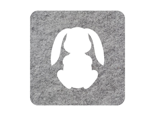 Podstawka kwadratowa pod kubek - Zajączek - 10 cm - 4 szt.