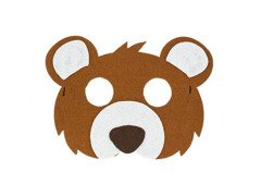 Maska filcowa Brązowy Miś - 1 szt.