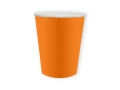 Zestaw kubeczki + serwetki + talerzyki papierowe pomarańczowe - 24 szt.