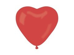 Baloniki czerwone serca - 25 cm - 10 szt.