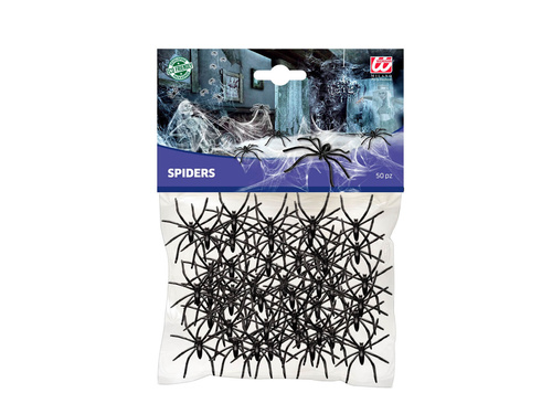 Dekoracja Pająki na Halloween - 50 szt.
