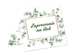 Zaproszenie na ślub z kopertą - 6 szt.