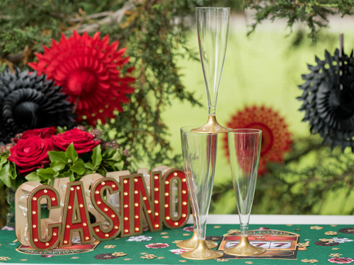 Kieliszki do szampana złote - 140 ml - 10 szt.