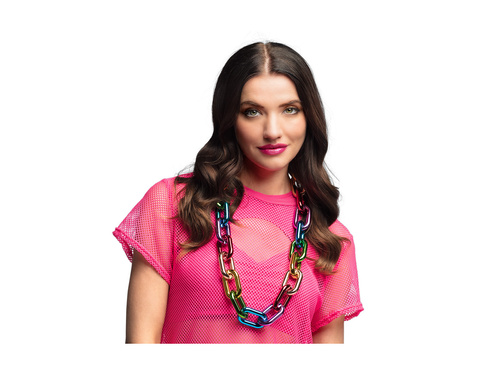 Naszyjnik łańcuch tęczowy