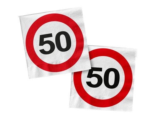 Serwetki Znak zakazu 50tka - 33 cm - 20 szt.