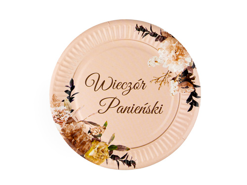 Talerzyki papierowe na wieczór panieński - 18 cm - 6 szt.