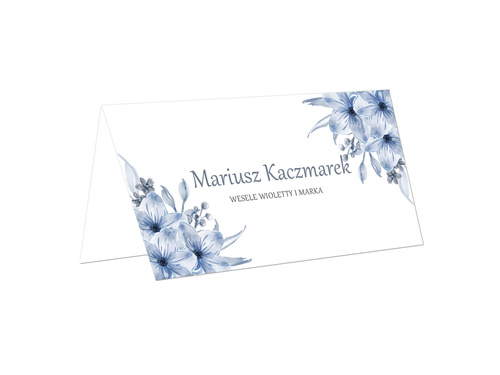 Winietki personalizowane składane z kwiatami - 15 szt.