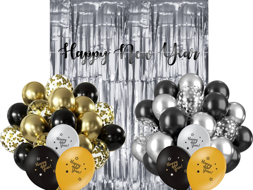 Zestaw dekoracji Happy New Year - 66 szt