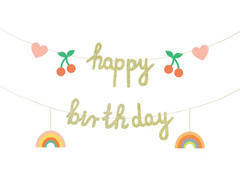 Baner urodzinowy Happy Birthday - 100 x 18 cm - 1 szt.