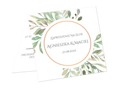Zaproszenie personalizowane na ślub z kopertą - 6 szt.