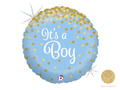 Balon foliowy It's a Boy niebieski - 46 cm - 1 szt.