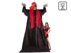 Dekoracja wisząca Szkielet Pirata ze świecącymi oczami - 1 szt.