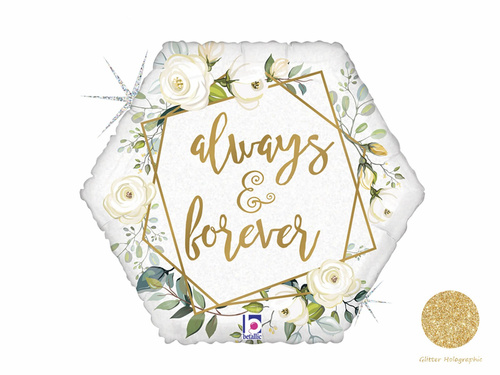 Balon foliowy Always & Forever - 46 cm - 1 szt.