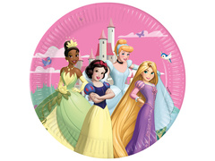 Talerzyki papierowe Princess - Księżniczka - 23 cm - 8 szt.