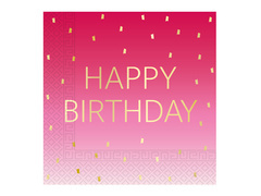 Serwetki urodzinowe Happy Birthday - 33 cm - 20 szt.