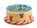 Dekoracyjny opłatek tortowy Myszka Mickey - 15,5 cm - 1 szt.