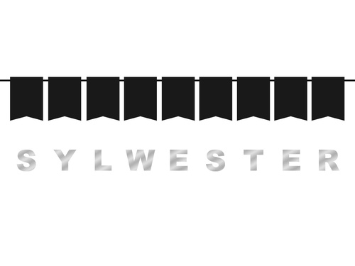 Baner srebrny Sylwester - 1 szt.