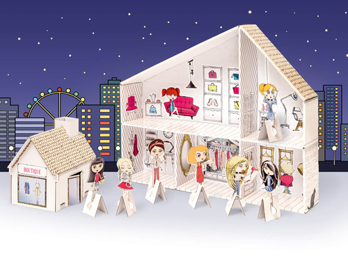 Tekturowy Salon Piękności do zabawy