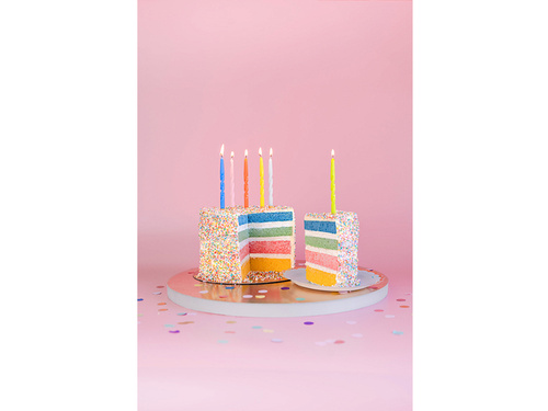 Świeczki urodzinowe świderki kolorowe - 14 cm - 6 szt.