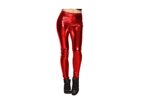 Legginsy metaliczne czerwone