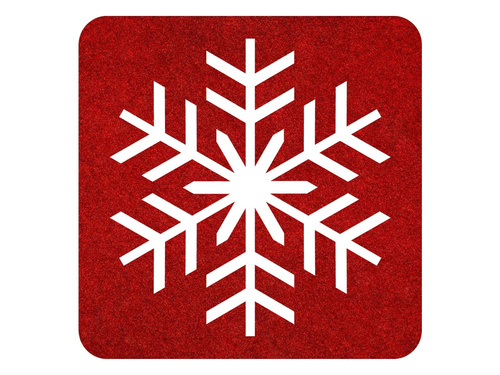 Podstawka kwadratowa pod kubek - Śnieżynka - 10 cm - 4 szt.