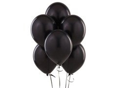 Balony lateksowe pastelowe czarne - duże - 100 szt.