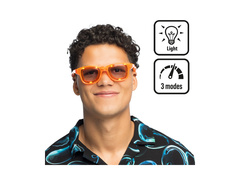 LEDowe okulary imprezowe Blink pomarańczowe