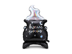 Balon foliowy Kociołek Hocus Pocus na Halloween - 80 cm - 1 szt.