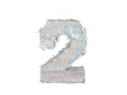 Piniata Holograficzna cyfra 2