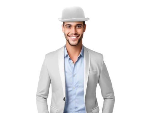 Kapelusz Melonik biały - 1 szt.