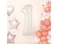 Balon foliowy kremowa cyfra 1 - 100 cm - 1 szt.