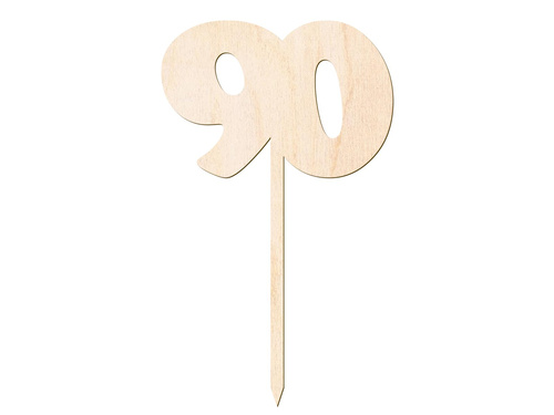 Topper drewniany na tort 90 - 12 cm