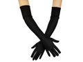 Rękawiczki karnawałowe czarne długie - 52 cm - 1 szt