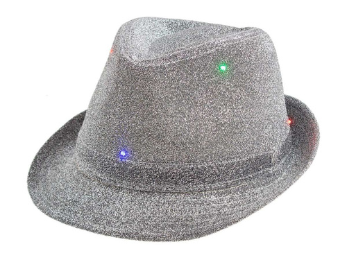 Kapelusz brokatowy srebrny - 1 szt.