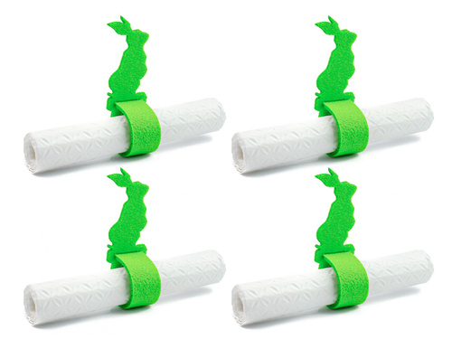 Serwetniki ze wzorem świątecznym - Zajączek Wiosenny - 21 cm - 4 szt.