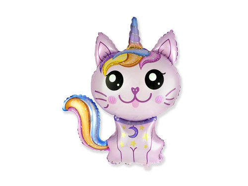 Balon foliowy Magiczny Kotek różowy - 85 cm - 1 szt.