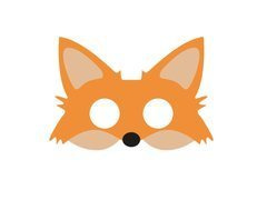 Maska filcowa Lisek - 1 szt.