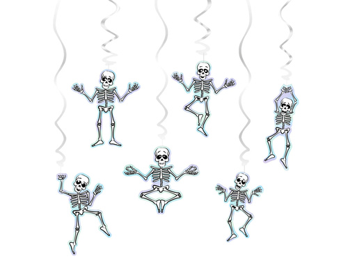 Świderki Szkielety na Halloween - 6 szt.
