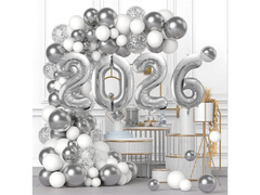 Zestaw balonów do girlandy balonowej na Sylwestra 2026 - 106 szt.