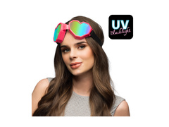 Okulary imprezowe Festilove serca różowe