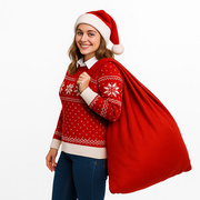 Duży worek Mikołaja na prezenty - 80 x 100 cm - 1 szt.